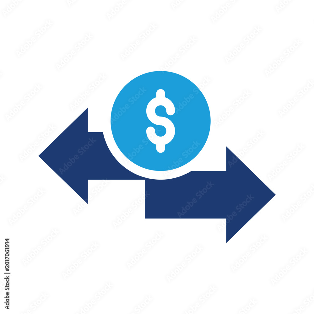 Fototapeta premium money cycle colored icon vector design good for web or mobile app
