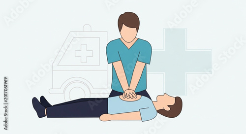 Photos Person performing cardiopulmonary resuscitation CPR on another person