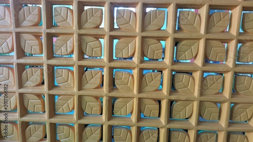 rows of wooden boxes