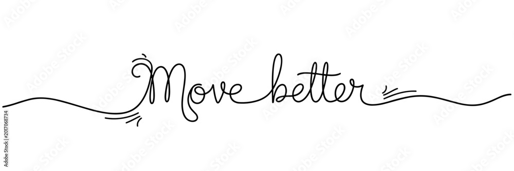 Naklejka premium Script text move better on minimal white background, none editable stroke