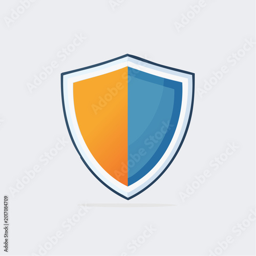 Shield Icon with Orange and Blue Halves Free Download Shield Icon with Orange and Blue Halves - GFXLoad