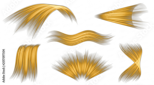 Photography Glowing golden abstract light elements and dynamic streaks, perfect for adding energy and futuristic flair to any