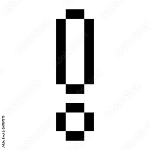 Pixel Art Exclamation Mark Icon