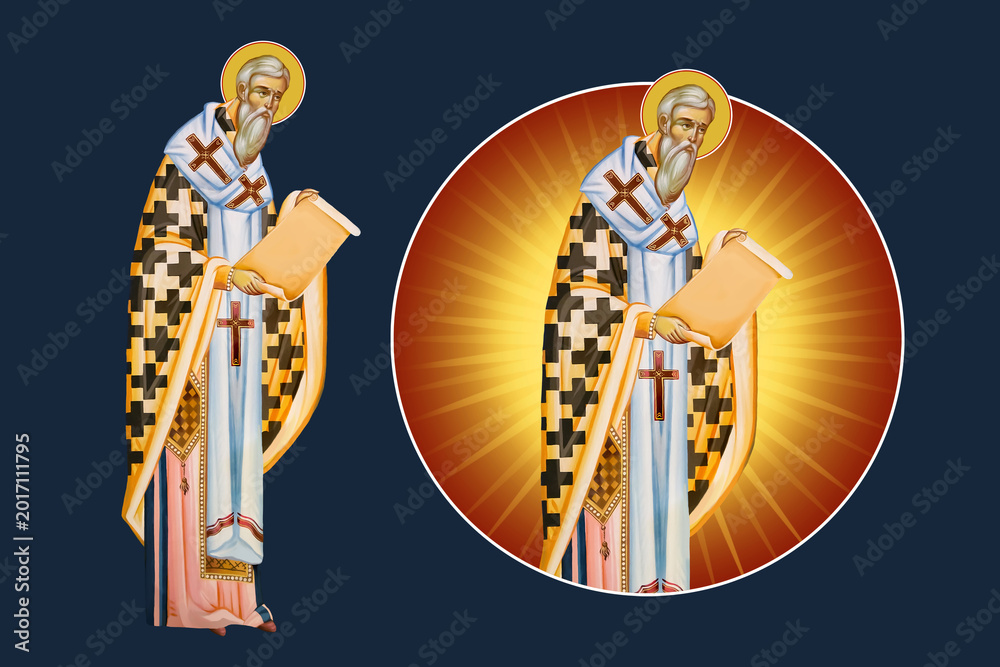 Fototapeta premium James, brother of Jesus. Illustration - fresco set in Byzantine style