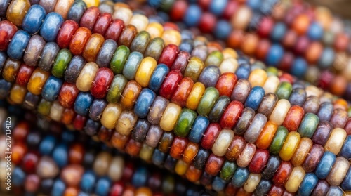 Colorful Heirloom Corn Kernels