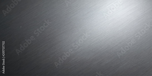 Cuadro en lienzo Metallic Texture and Light Reflection - A study in surface and light showcasing a smooth, brushed metal surface bathed in a soft, diffused glow