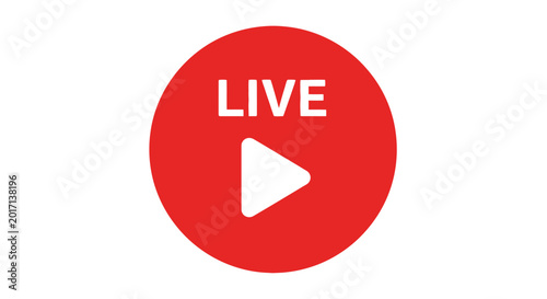 Play button icon for live streaming.