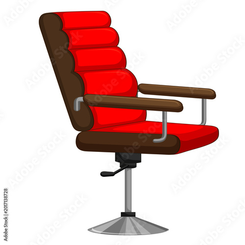 Tableau sur toile The Executive Chair: A stylized illustration of a luxurious office chair