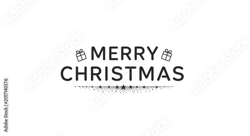 Merry Christmas holiday greeting card design.