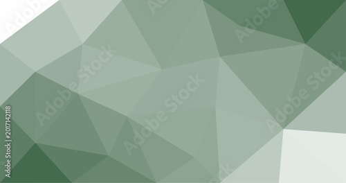 Low Polygonal background Abstract background of Gray and Green triangles Illustration