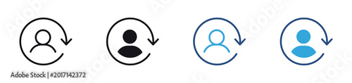 Photography Customer return icon set