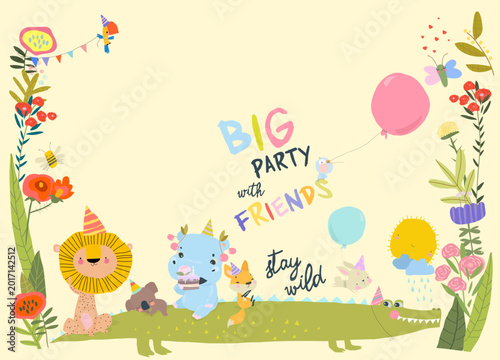 Photography Cute Funny Animals celebrating Birthday