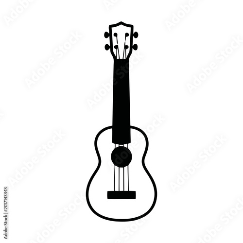 ukulele vector illustration, flat design