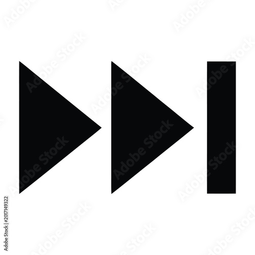 Free Download Modern black media playback control icons with skip backward and forward buttons - GFXLoad