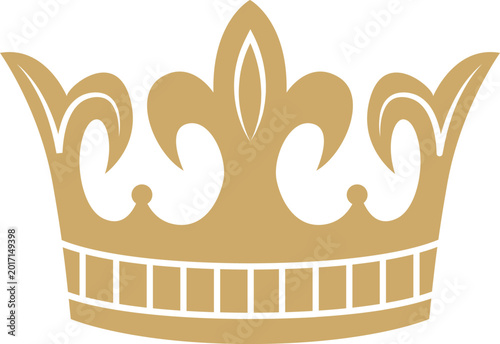 Foto Elegant golden crown design on white background symbolizing monarchy and premium