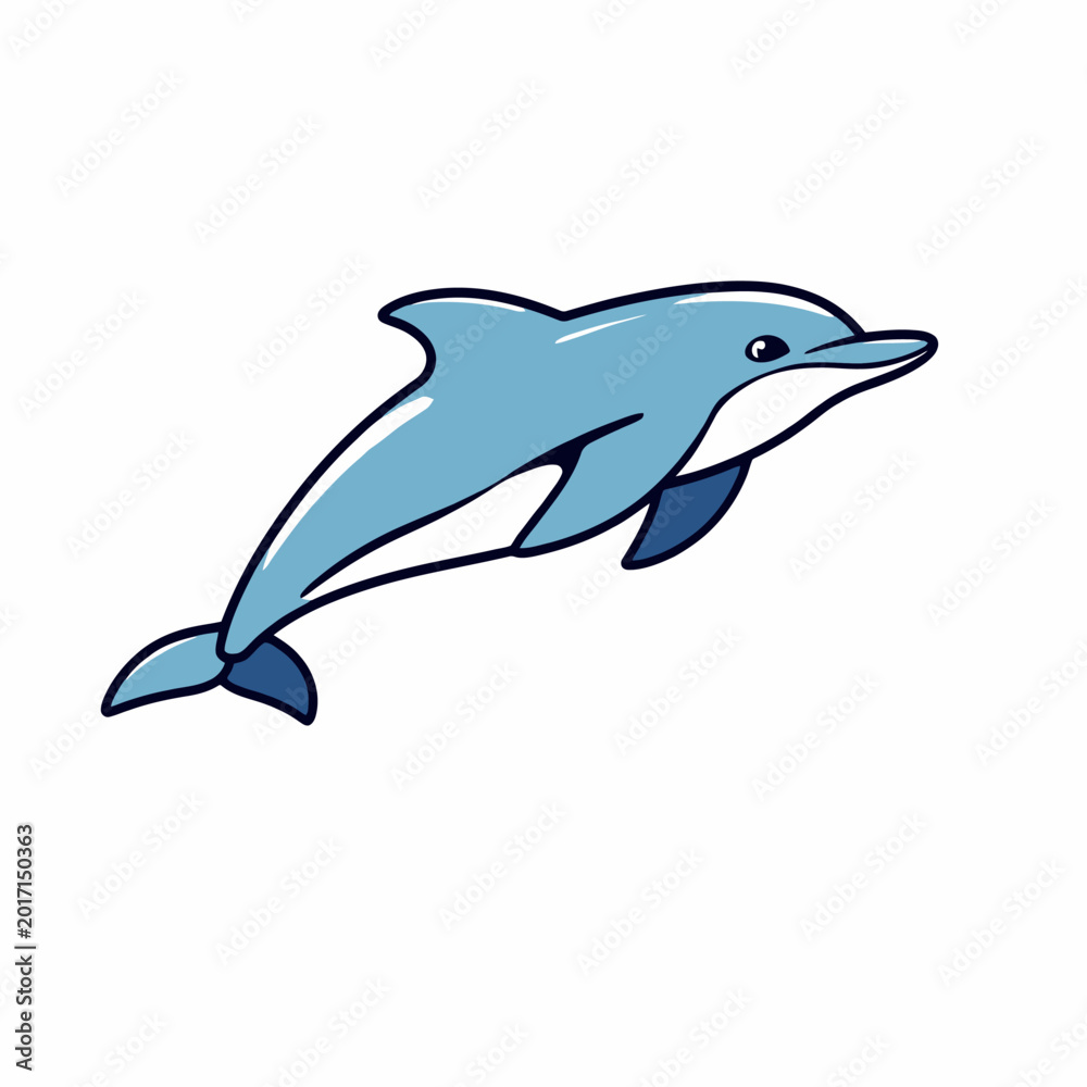 Obraz premium Cartoon dolphin illustration