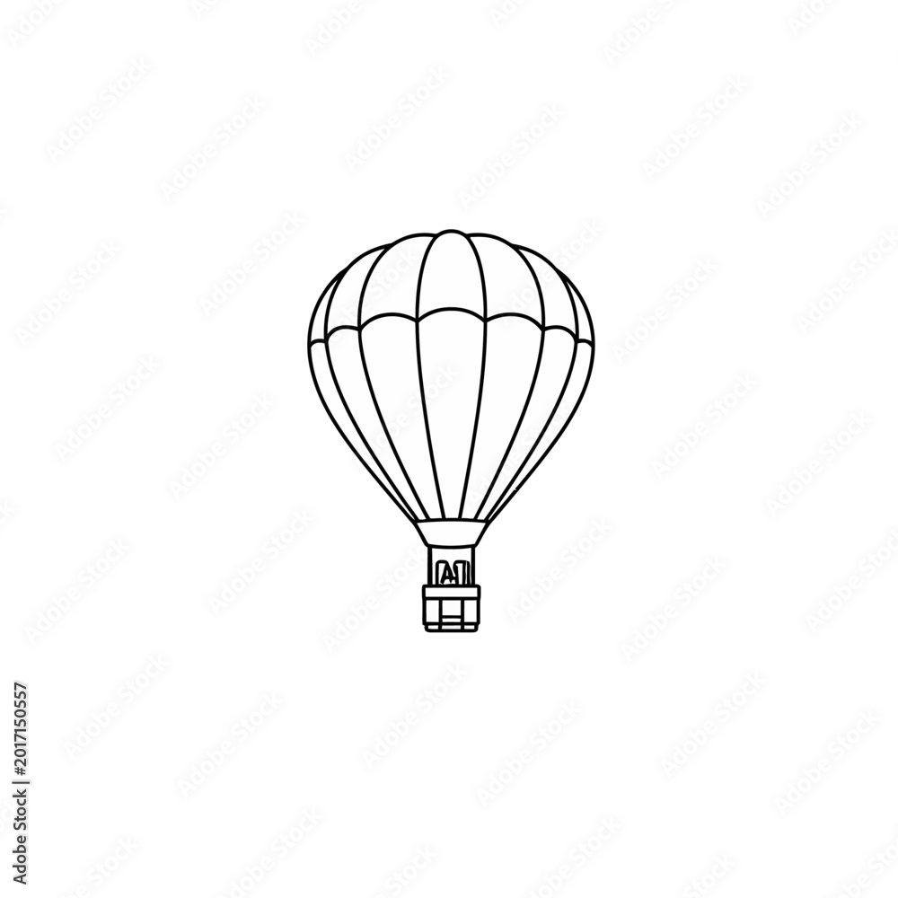 Naklejka premium Hot Air Balloon Icon
