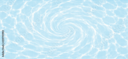 Schilderij op canvas Blue and white water ripples light surface overlay background