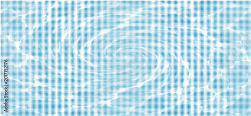 Schilderij op canvas Blue and white water ripples light surface overlay background