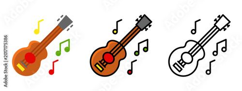 Fotografi Brazilian Festa Junina Acoustic Guitar Music Festival Icon