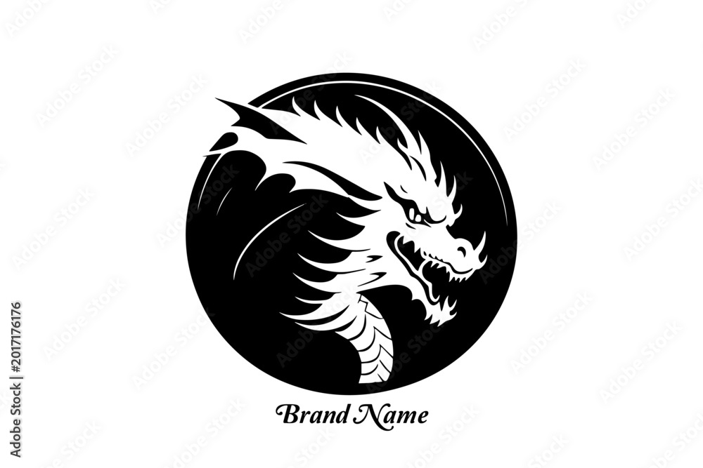 Photos vector image of an Dragon head