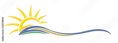 A symbol of dawn of sun in the sea.