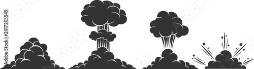 Explosion black clouds