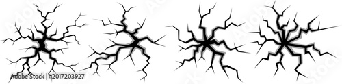 Ground cracks surface set
