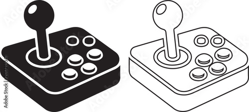 Bild auf Leinwand Gaming console controller video game icon vector