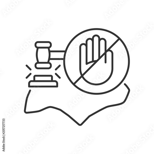 Photos Fines and prohibitions linear icon