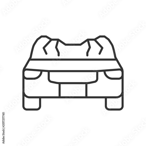 Konstfotografi Car roof damage linear icon