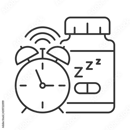 Photography Supplements for insomnia linear icon