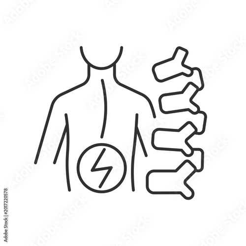 Fotografie Degenerative scoliosis linear icon