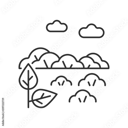 Foto Shrubland linear icon