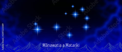 Obraz na plátně Vector festive wide blue banner