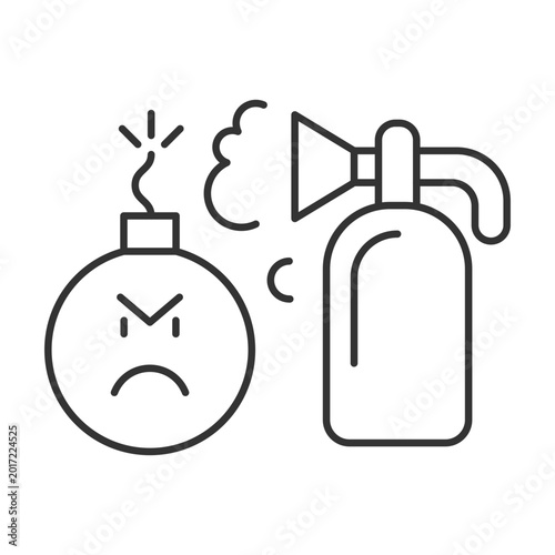 Photos Extinguishing emotions linear icon