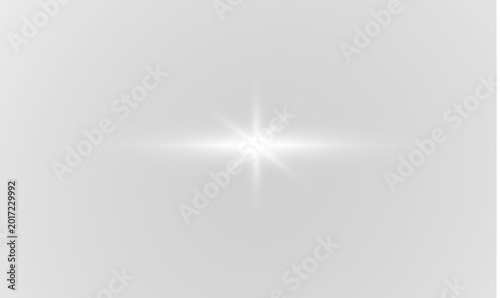 Obraz na plátně White glowing line with airy motion flow and soft gradient illumination