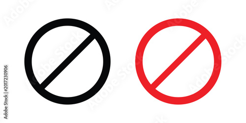 Cuadro en lienzo Ban Sign concept editable. Best for web ui design