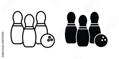Canvastavla Bowling icon concept editable. Best for web ui design