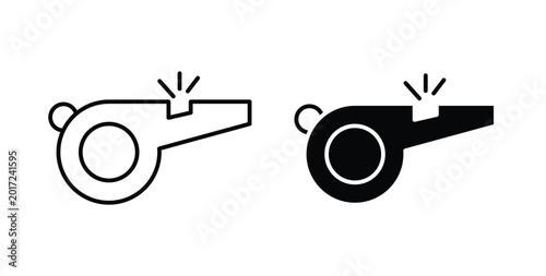 Tableau sur toile Whistle icon illustrations on white, Best for Design Projects