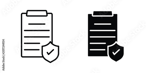 Insurance policy icon concept editable. Best for web ui design