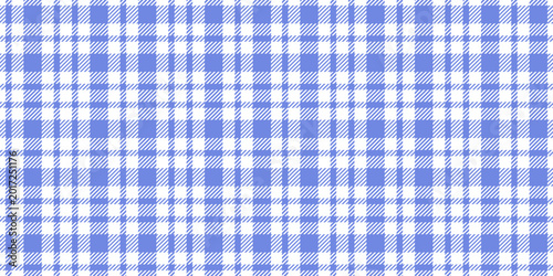 Foto Traditional blue-and-white tartan with a geometric check pattern for design and