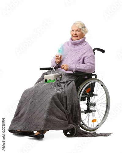 Senior woman in wheelchair ...
