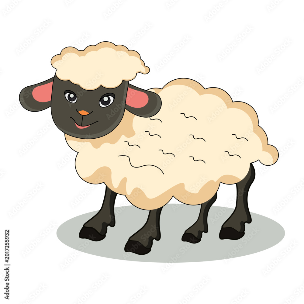 Obraz premium Sheep vector illustration