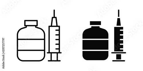 Tableau sur toile Vaccine vial icon concept editable. Best for web ui design