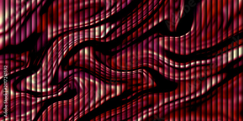 Schilderij op canvas Deep red and black marble liquid texture viewed through vertical slatted panels for dark moody interior decoration concepts art