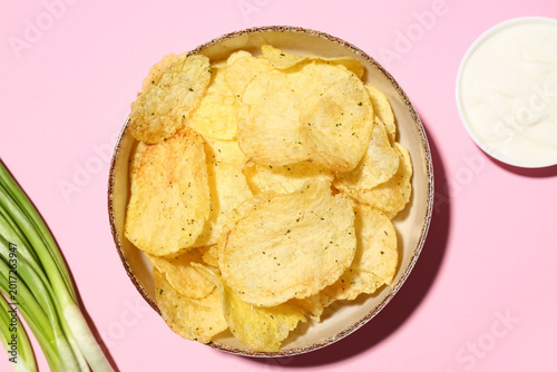 Bowl with delicious potato ...