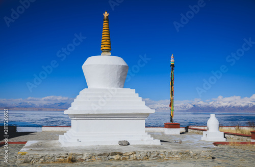 White prayer's pagoda in Tibet,China
