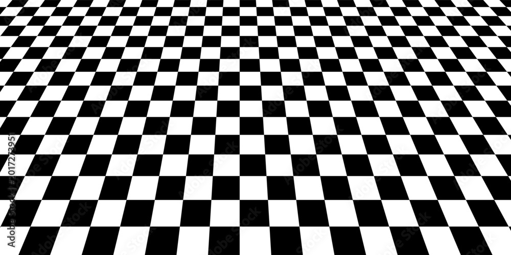 Fototapeta premium Black and white checkered pattern, Checkerboard seamless pattern