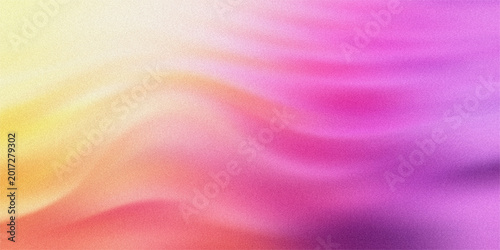 Фотография Soft pastel purple and yellow gradient waves with delicate grainy texture for feminine aesthetic design and modern branding